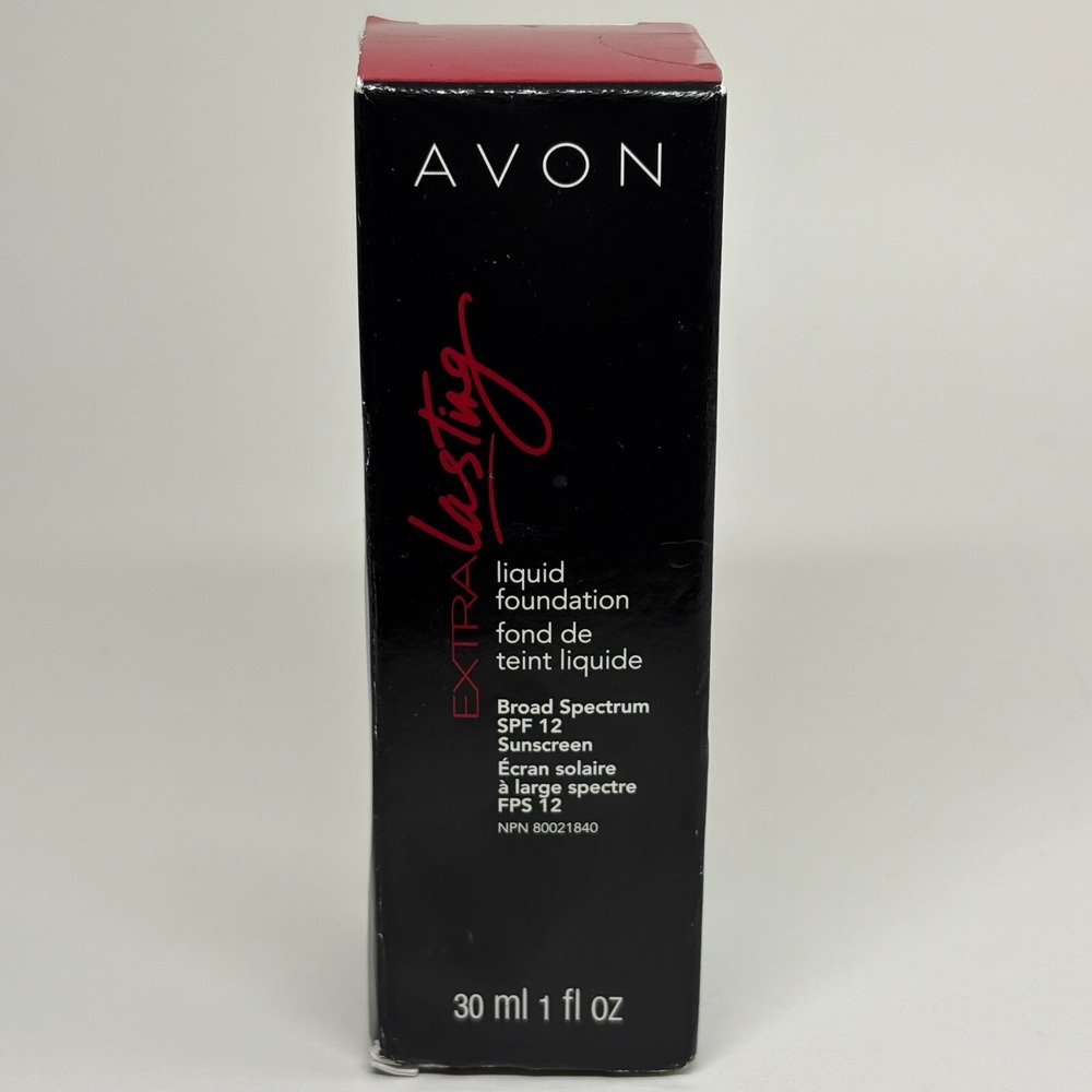 NEW Avon Extra Lasting Liquid Foundation SPF 12 NUDE E101 NOS 2013,‎ 1 fl oz